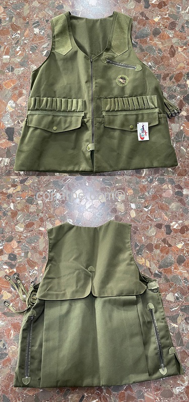CHALECO CAZA LONA VERDE.T-4