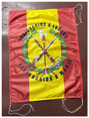 BANDERA ESPAÑA MOCHILA LEGIÓN 70X50