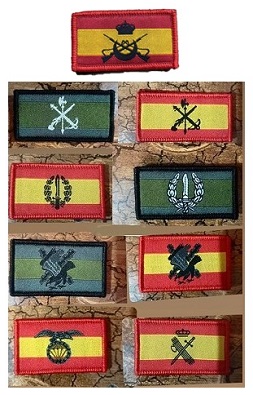 BANDERITAS  BORDADAS VELCRO 3x6 unidad