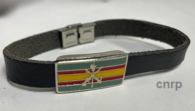PULSERA CUERO LEGIÓN METAL